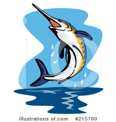 Royalty-Free (RF) Marlin Clipart Illustration by patrimonio - Stock Sample #215700