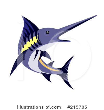 Royalty-Free (RF) Marlin Clipart Illustration by patrimonio - Stock Sample #215705