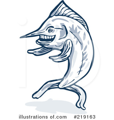 Royalty-Free (RF) Marlin Clipart Illustration by patrimonio - Stock Sample #219163