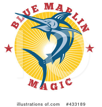 Royalty-Free (RF) Marlin Clipart Illustration by patrimonio - Stock Sample #433189