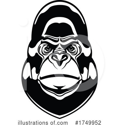 Gorillas Clipart #1749952 by Vector Tradition SM