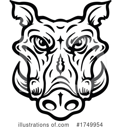 Boar Clipart #1749954 by Vector Tradition SM
