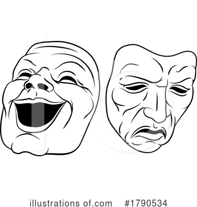 Theater Mask Clipart #1790534 by AtStockIllustration