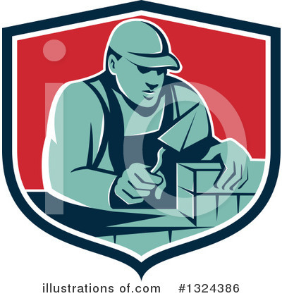 Bricklayer Clipart #1324386 by patrimonio