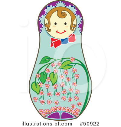 Royalty-Free (RF) Matryoshka Doll Clipart Illustration by Cherie Reve - Stock Sample #50922