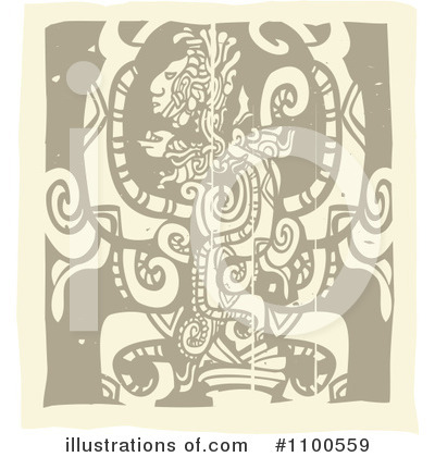 Royalty-Free (RF) Mayan God Clipart Illustration by xunantunich - Stock Sample #1100559