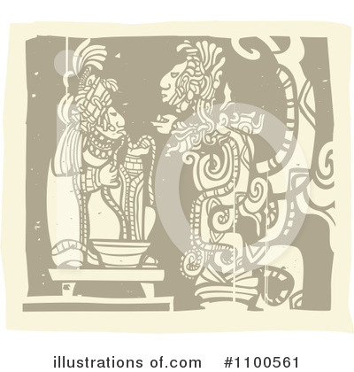 Royalty-Free (RF) Mayan God Clipart Illustration by xunantunich - Stock Sample #1100561