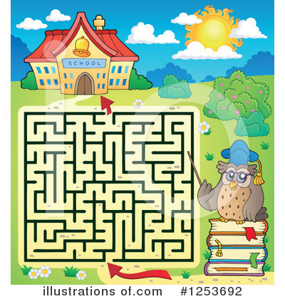 Royalty-Free (RF) Maze Clipart Illustration by visekart - Stock Sample #1253692