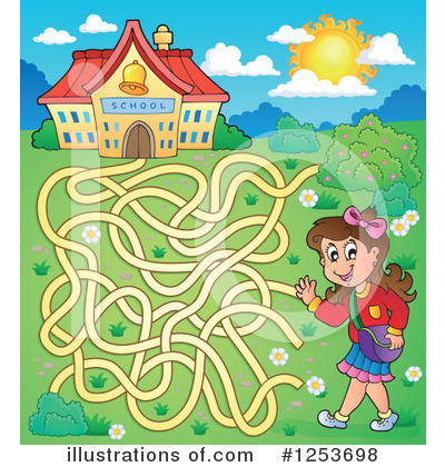 Royalty-Free (RF) Maze Clipart Illustration by visekart - Stock Sample #1253698