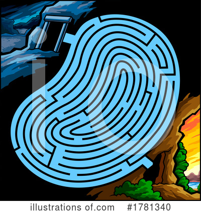 Royalty-Free (RF) Maze Clipart Illustration by Hit Toon - Stock Sample #1781340