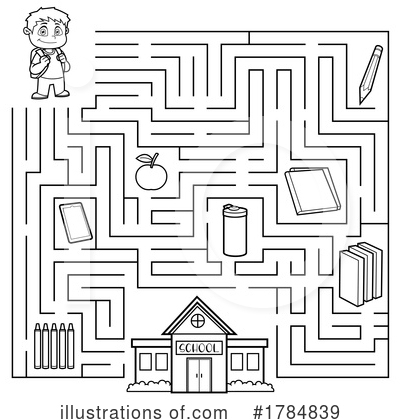 Royalty-Free (RF) Maze Clipart Illustration by Hit Toon - Stock Sample #1784839