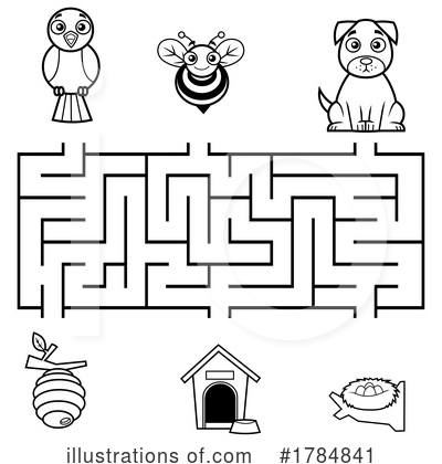 Royalty-Free (RF) Maze Clipart Illustration by Hit Toon - Stock Sample #1784841