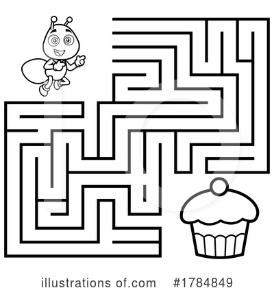 Royalty-Free (RF) Maze Clipart Illustration by Hit Toon - Stock Sample #1784849
