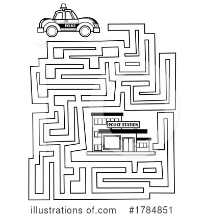 Royalty-Free (RF) Maze Clipart Illustration by Hit Toon - Stock Sample #1784851
