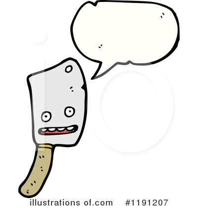 Royalty-Free (RF) Meat Cleaver Clipart Illustration by lineartestpilot - Stock Sample #1191207