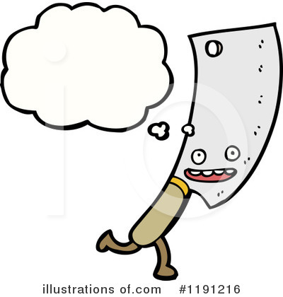 Royalty-Free (RF) Meat Cleaver Clipart Illustration by lineartestpilot - Stock Sample #1191216