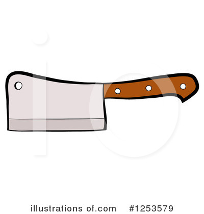 Royalty-Free (RF) Meat Cleaver Clipart Illustration by LaffToon - Stock Sample #1253579