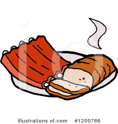 Royalty-Free (RF) Meat Clipart Illustration by LaffToon - Stock Sample #1200786