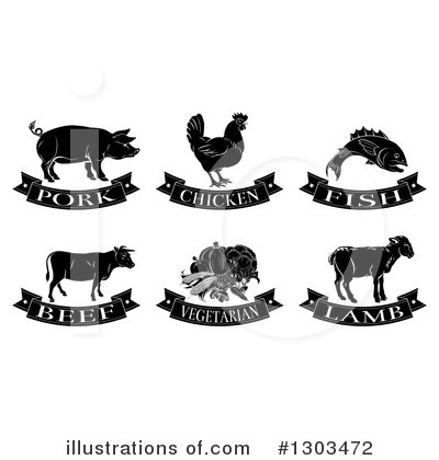 Royalty-Free (RF) Meat Clipart Illustration by AtStockIllustration - Stock Sample #1303472