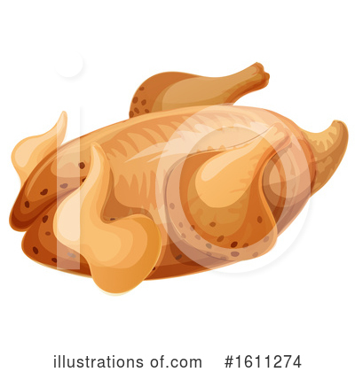 Roasted Chicken Clipart #1611274 by Vector Tradition SM