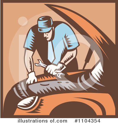 Royalty-Free (RF) Mechanic Clipart Illustration by patrimonio - Stock Sample #1104354