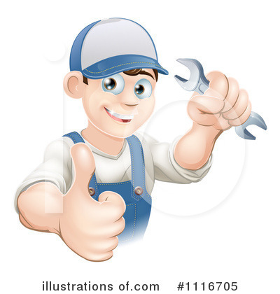 Royalty-Free (RF) Mechanic Clipart Illustration by AtStockIllustration - Stock Sample #1116705