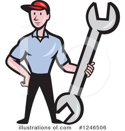 Royalty-Free (RF) Mechanic Clipart Illustration by patrimonio - Stock Sample #1246506