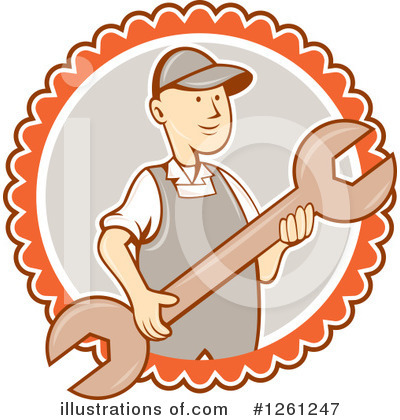 Royalty-Free (RF) Mechanic Clipart Illustration by patrimonio - Stock Sample #1261247