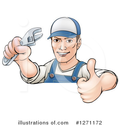 Royalty-Free (RF) Mechanic Clipart Illustration by AtStockIllustration - Stock Sample #1271172