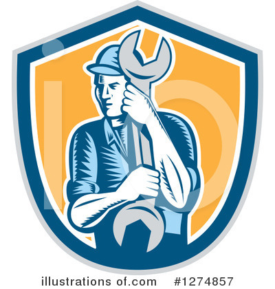 Royalty-Free (RF) Mechanic Clipart Illustration by patrimonio - Stock Sample #1274857