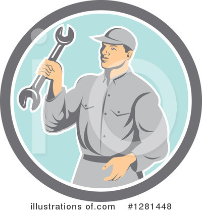 Royalty-Free (RF) Mechanic Clipart Illustration by patrimonio - Stock Sample #1281448