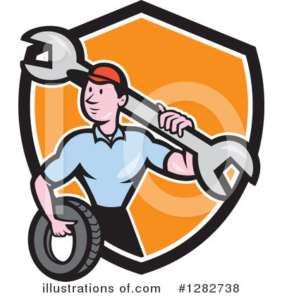 Royalty-Free (RF) Mechanic Clipart Illustration by patrimonio - Stock Sample #1282738