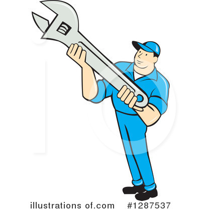 Royalty-Free (RF) Mechanic Clipart Illustration by patrimonio - Stock Sample #1287537