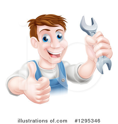 Royalty-Free (RF) Mechanic Clipart Illustration by AtStockIllustration - Stock Sample #1295346