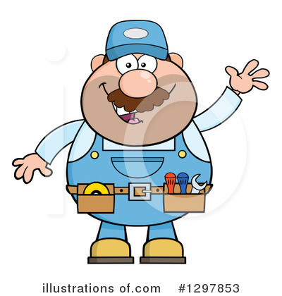 Royalty-Free (RF) Mechanic Clipart Illustration by Hit Toon - Stock Sample #1297853
