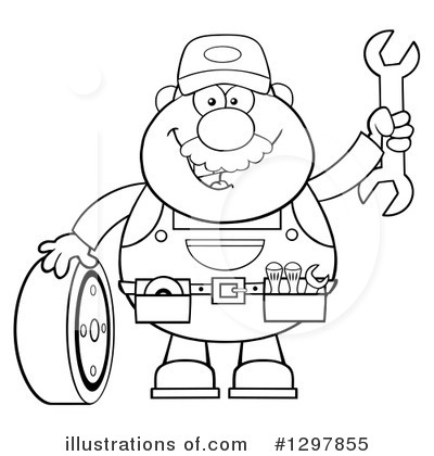 Royalty-Free (RF) Mechanic Clipart Illustration by Hit Toon - Stock Sample #1297855
