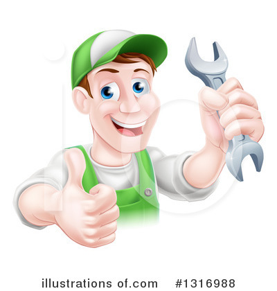 Royalty-Free (RF) Mechanic Clipart Illustration by AtStockIllustration - Stock Sample #1316988