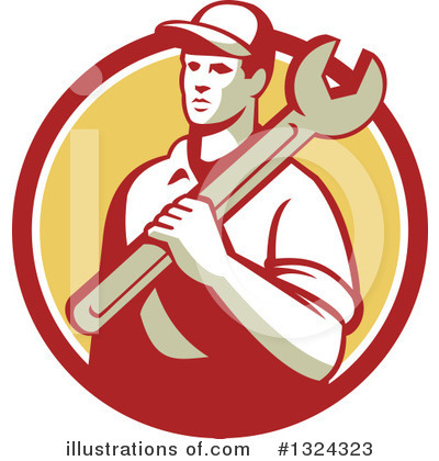 Royalty-Free (RF) Mechanic Clipart Illustration by patrimonio - Stock Sample #1324323