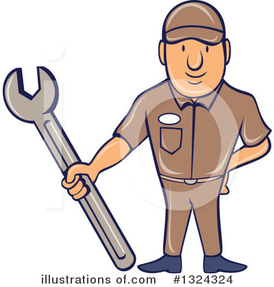 Royalty-Free (RF) Mechanic Clipart Illustration by patrimonio - Stock Sample #1324324