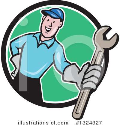 Royalty-Free (RF) Mechanic Clipart Illustration by patrimonio - Stock Sample #1324327