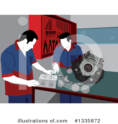 Royalty-Free (RF) Mechanic Clipart Illustration by David Rey - Stock Sample #1335872