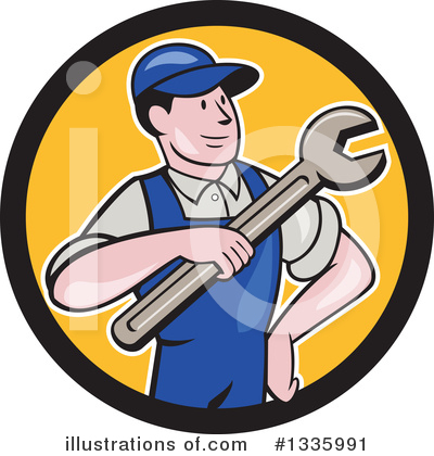 Royalty-Free (RF) Mechanic Clipart Illustration by patrimonio - Stock Sample #1335991