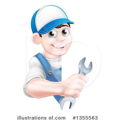 Royalty-Free (RF) Mechanic Clipart Illustration by AtStockIllustration - Stock Sample #1355563