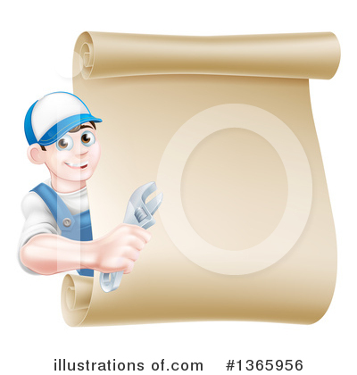 Royalty-Free (RF) Mechanic Clipart Illustration by AtStockIllustration - Stock Sample #1365956