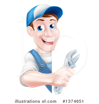 Royalty-Free (RF) Mechanic Clipart Illustration by AtStockIllustration - Stock Sample #1374651