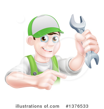 Royalty-Free (RF) Mechanic Clipart Illustration by AtStockIllustration - Stock Sample #1376533