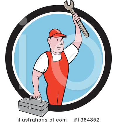 Royalty-Free (RF) Mechanic Clipart Illustration by patrimonio - Stock Sample #1384352