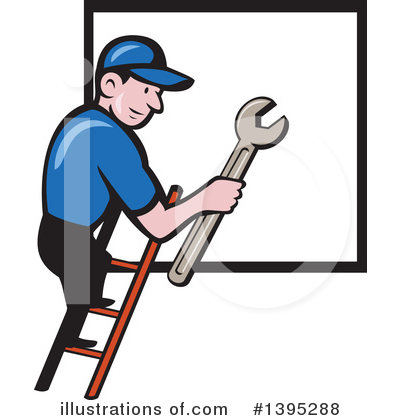 Royalty-Free (RF) Mechanic Clipart Illustration by patrimonio - Stock Sample #1395288