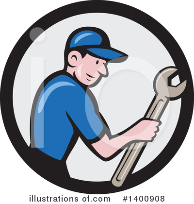 Royalty-Free (RF) Mechanic Clipart Illustration by patrimonio - Stock Sample #1400908