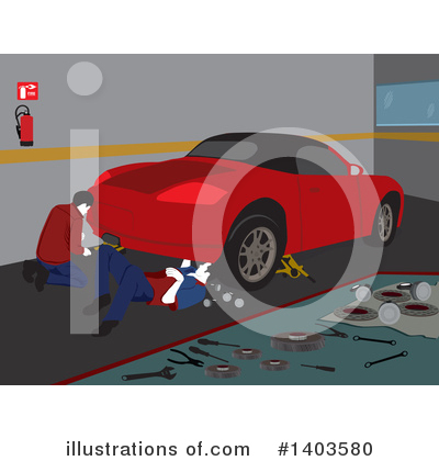 Auto Repair Clipart #1403580 by David Rey